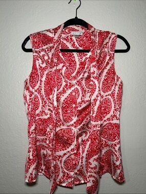 THAHARI Red Paisley Tie-Neck Sleeveless Camisole - Women
